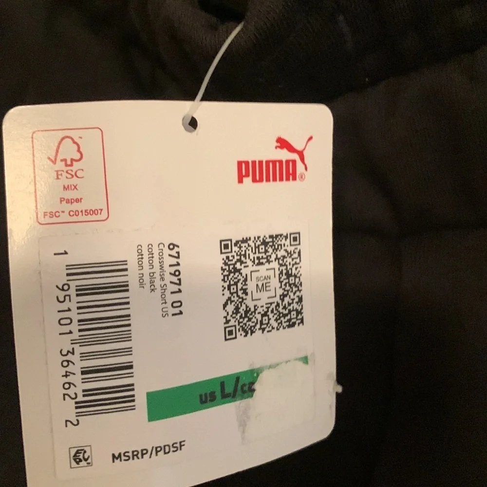 Puma athletic black shorts men’s XXL outdoors relax blockcore